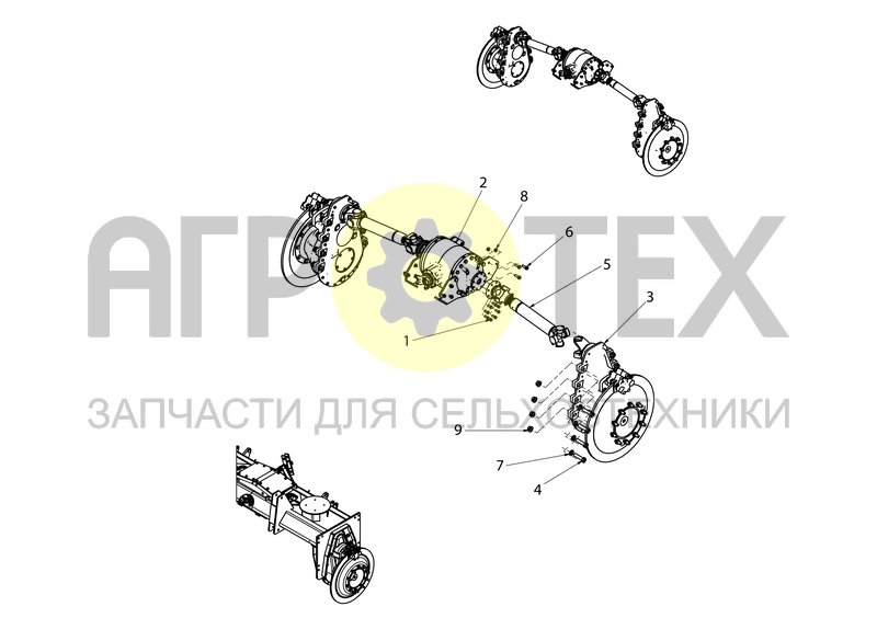 Привод ходовой части (регулируемая колея)(JCB) (88665310F) (№8 на схеме)